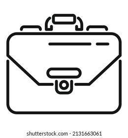 Work suitcase icon outline vector. Business bag. Office brief