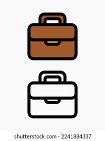 Vector de maleta de trabajo. Maleta para empleado y oficinista. Vector de maleta de trabajo aislado