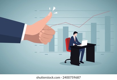 Work supervision. Employee performance evaluation.Employee receives praise.