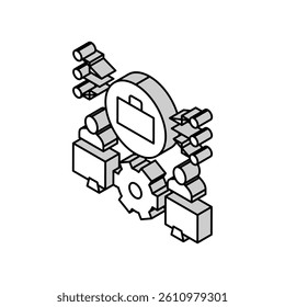 work system isometric icon vector. work system sign. isolated symbol illustration