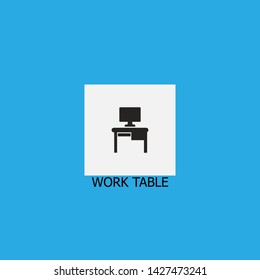 work table icon sign signifier vector