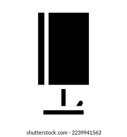vector de icono de glifo de lámpara de tabla de trabajo. señal de lámpara de tabla de trabajo. ilustración de símbolo aislado