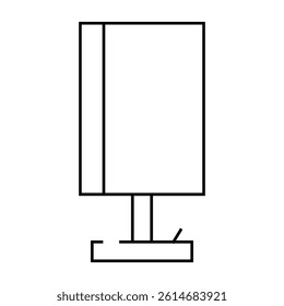 work table lamp line icon vector. work table lamp sign. isolated contour symbol black illustration