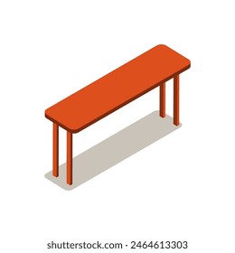 work table, office, kitchen, coffee table in isometric projection for modeling, design, furniture, interior. isolated on white background
