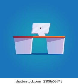 work table vector icon illustration for landing page