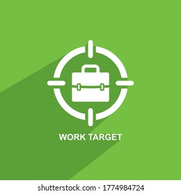 Icono de destinos de trabajo, vector de icono de negocio