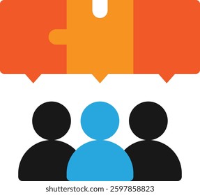 Work Team Business Icon Vector Flat Illustration