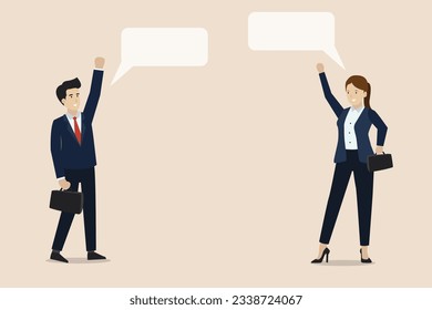 Work team discussion, meeting of two work team mates, coworkers greeting each other. Work team exchanging ideas and opinions.