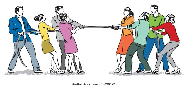 work team group workers illustration