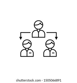Work team, recruitment icon. Element of recruitment thin line icon