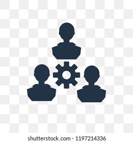 Work team vector icon isolated on transparent background, Work team transparency concept can be used web and mobile