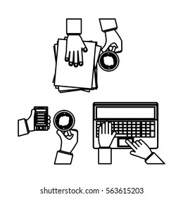 Work and technology concept