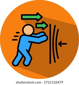 Isometrische Vektorgrafik des Arbeitsspannungs-Symbols