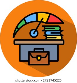 Work Tension Icon isometric Vector Illustration