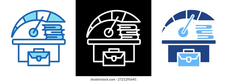 Work Tension Icon Triplestyle Vektorgrafik