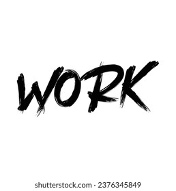 work text on white background.