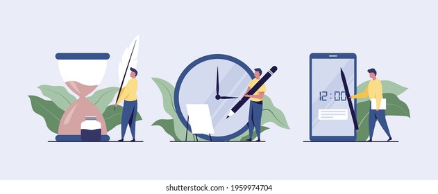 Work time concept illustration. Vector 