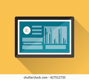 Work time design. Office icon. Colorful illustration