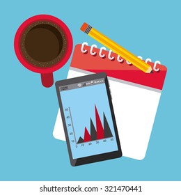 work time design, vector illustration eps10 graphic 