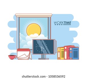work time elements icons