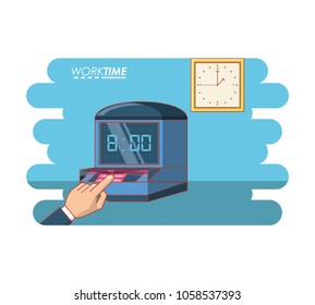 Work Time Elements Icons