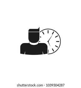 work time icon. Detailed icon of head hunting and employee icon. Premium quality graphic design. One of the collection icon for websites, web design, mobile app on white background