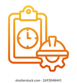 Work Time Icon Element For Design And Vector