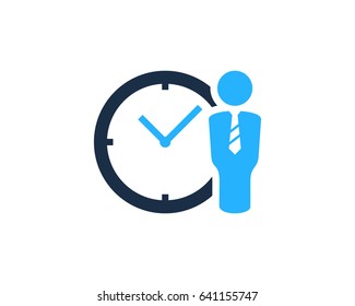 Work Time Icon Logo Design Element