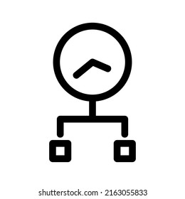 icono de tiempo de trabajo o logotipo símbolo de signo aislado ilustración vectorial - iconos vectoriales de estilo negro de alta calidad
