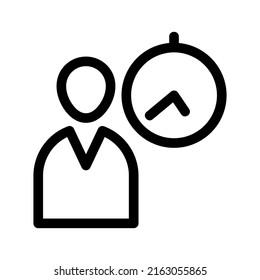 icono de tiempo de trabajo o logotipo símbolo de signo aislado ilustración vectorial - iconos vectoriales de estilo negro de alta calidad
