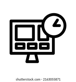 work time icon or logo isolated sign symbol vector illustration - high quality black style vector icons
