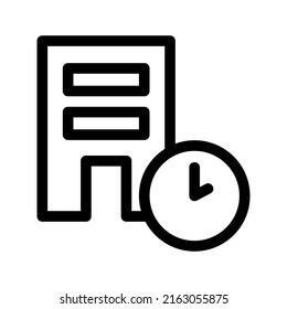 work time icon or logo isolated sign symbol vector illustration - high quality black style vector icons
