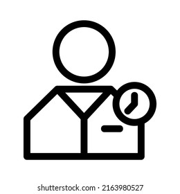 work time icon or logo isolated sign symbol vector illustration - high quality black style vector icons
