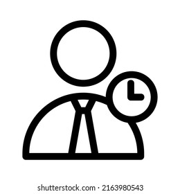 work time icon or logo isolated sign symbol vector illustration - high quality black style vector icons
