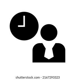 work time icon or logo isolated sign symbol vector illustration - high quality black style vector icons
