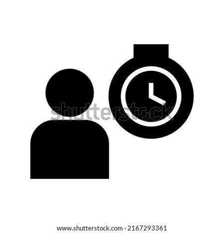 work time icon or logo isolated sign symbol vector illustration - high quality black style vector icons

