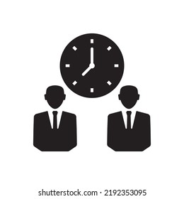 símbolo de icono de tiempo de trabajo 