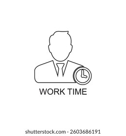 work time icon , web icon vector