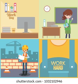 Work Time Illustration