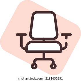 Work time, illustration, vector on a white background.