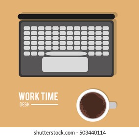 Work time and office supplies design