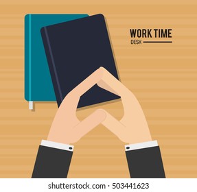Work time and office supplies design