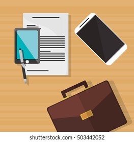 Work time and office supplies design