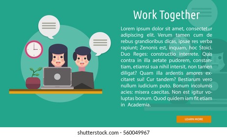 Work Together Conceptual Banner