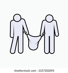 Work Together. Cooperation, Relationship Symbol.