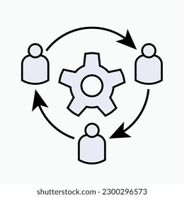 Work Together. Cooperation, Relationship Symbol.