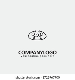 Work Together Icon Logo Flat