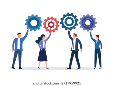 Trabalhe juntos como uma equipe ou colabore para o sucesso