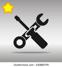 Work tool black Icon button logo symbol concept high quality on the gray background