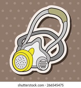 work tool gas mask theme elements vector,eps